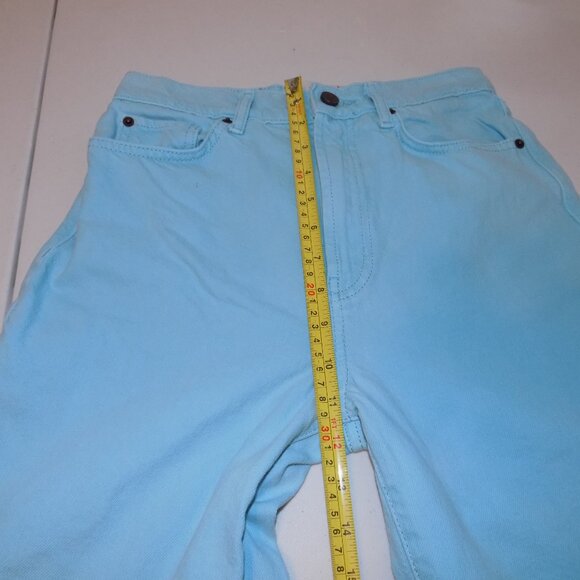 BDG High & Wide Light Blue Colored Denim Jeans Sz 27 Urban Outfitters Excellent - Picture 8 of 10